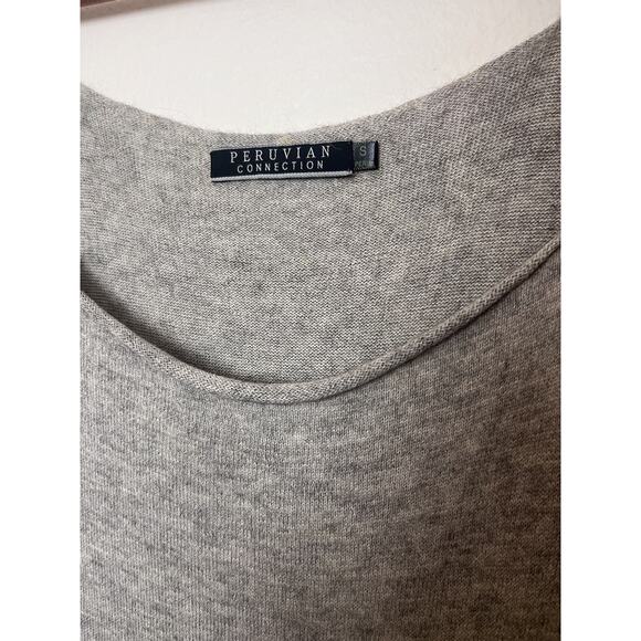 Peruvian Connection Pima Cotton Baby Alpaca Maxi Tank Dress Sz Small Gray - Picture 5 of 8